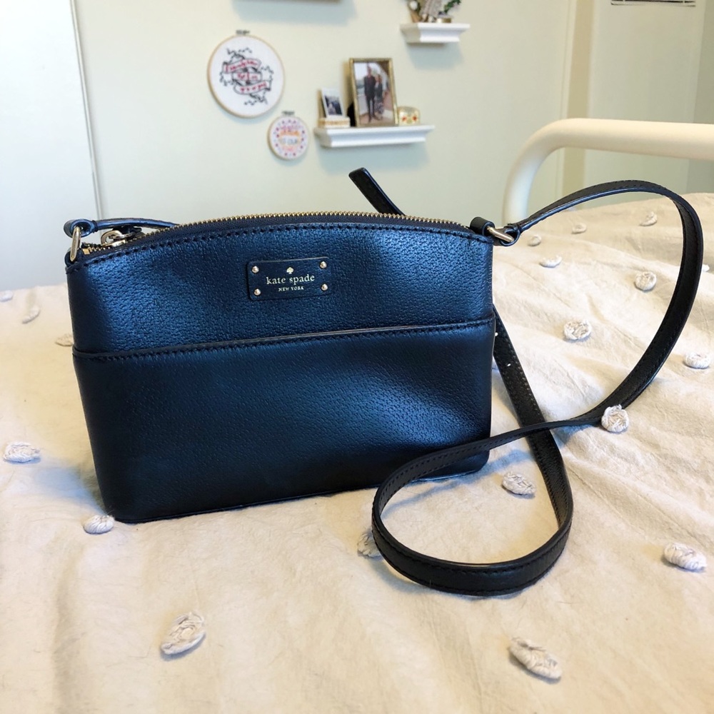 Kate Spade Black Domed Crossbody Purse